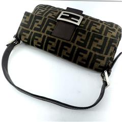 Fendi Zucca FF Baguette Brown Shoulder Bag!